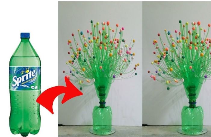 Tái chế chai nhựa thành chậu hoa xinh xắn